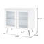 Armoire d'appoint 2 portes en bois d'ingénierie blanc ultrabrillant