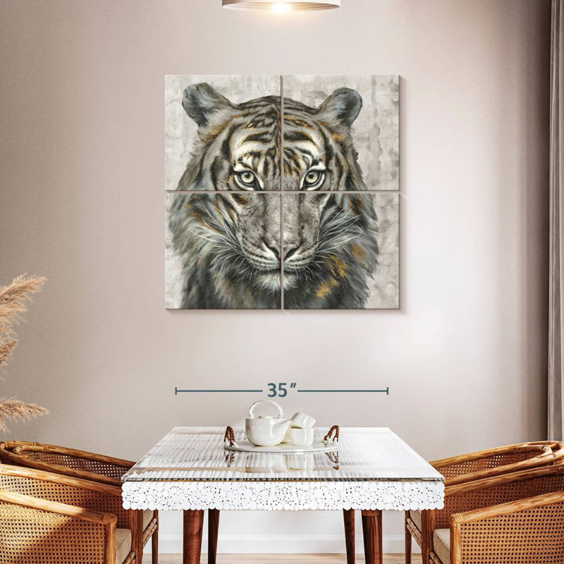 Brampt Tiger Presence, H 38 po x l 38 po