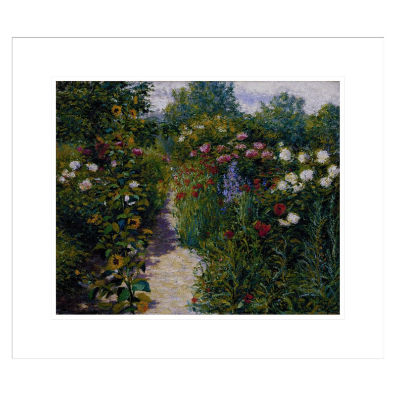 «Garden at Giverny (In Monet's Garden») par Claude Monet, impression giclée encadrée, H 17,75 po x l 20,32 po