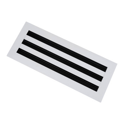 BUILDMART - 24x12 Modern AC Vent Cover - Decorative Black Aluminum Air