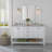 Nurtene 60'' Double Bathroom Vanity with Poly Marble Top-1371098978-1370786462