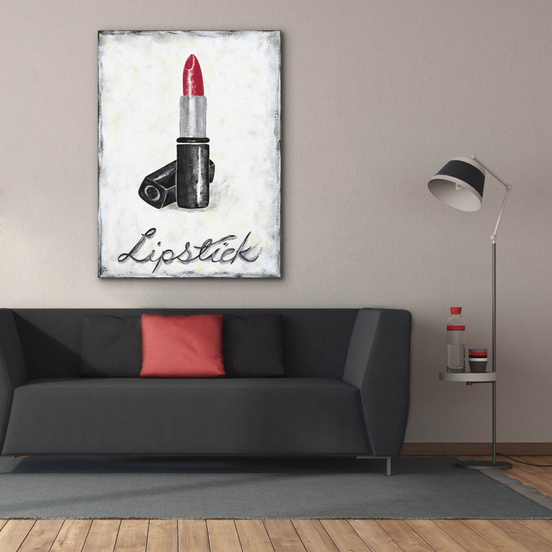  «Rouge à lèvres» par Chariklia Zarris, art mural sur toile, 40 po x 54 po