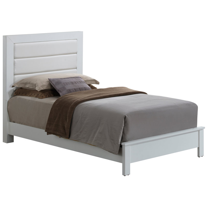 Contemporary Elegant White Twin Bed for Chic Bedrooms