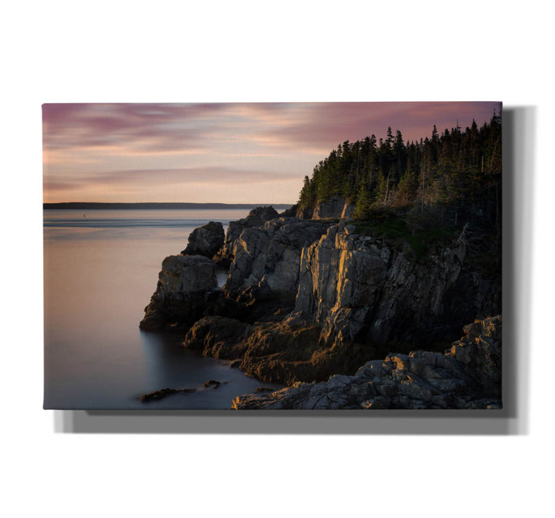«Dawn On The Bold Coast» par Rick Berk, art mural sur toile, H 40 po x l 60 po x P 1,5 po