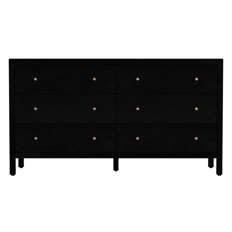 Sloane 6 Drawer Dresser, Black