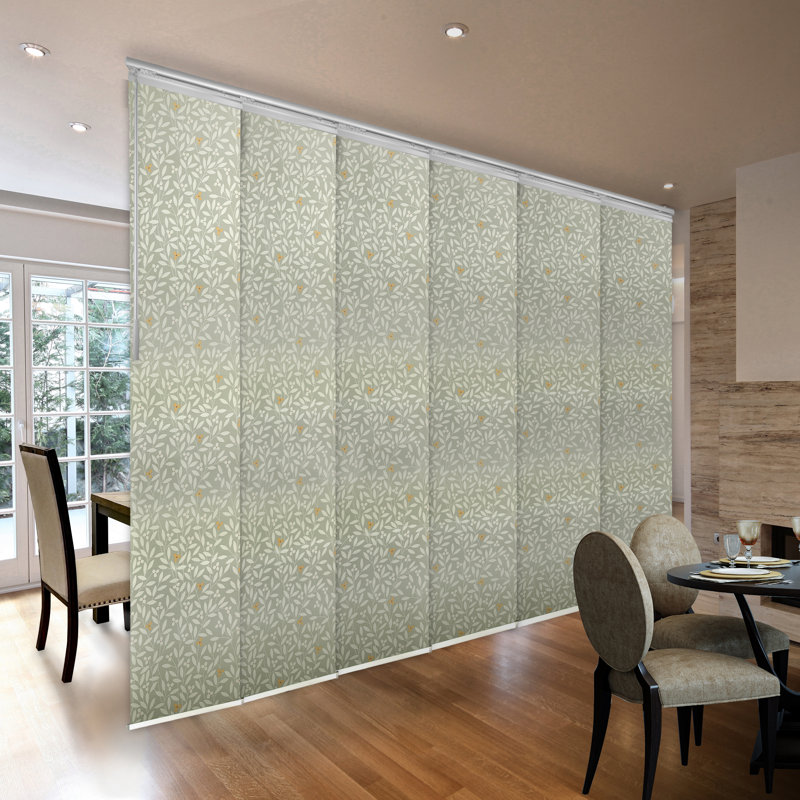 Semi Sheer Vertical Blind, Satin Nickel, 66''W x 94''L