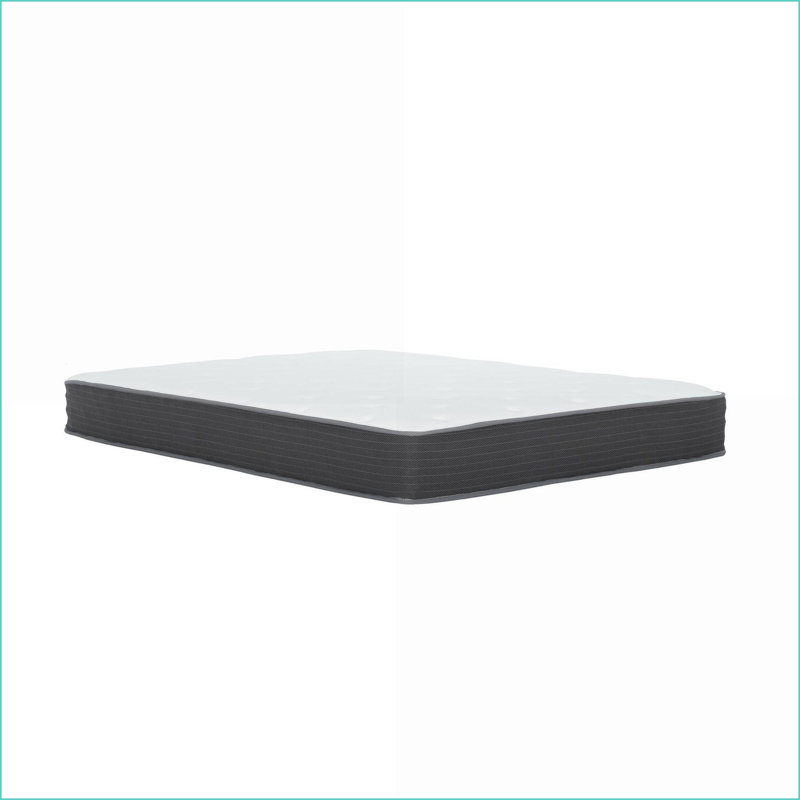 Matelas, grand matelas à ressorts ensachés hybride de 8 po, mousse viscoélastique imprégnée de gel, blanc neige et lumière