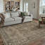 Tapis brun lavable rétro Bremerton avec envers antidérapant-784230870-785227947