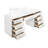 Glossy White 9-Drawer Vanity Desk