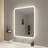 40 Inch Rectangle LED Front and Backlit Wall Mirror in Silver-591679135-591679205