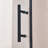 34-35.5"W X 75"H Single Swing Shower Door, Aluminium Alloy, 1/4" (6Mm) Thick SGCC Tempered Clear Glass.