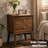 Mid-Century Modern 2-Drawer Nightstand With Tapered Legs-266565011