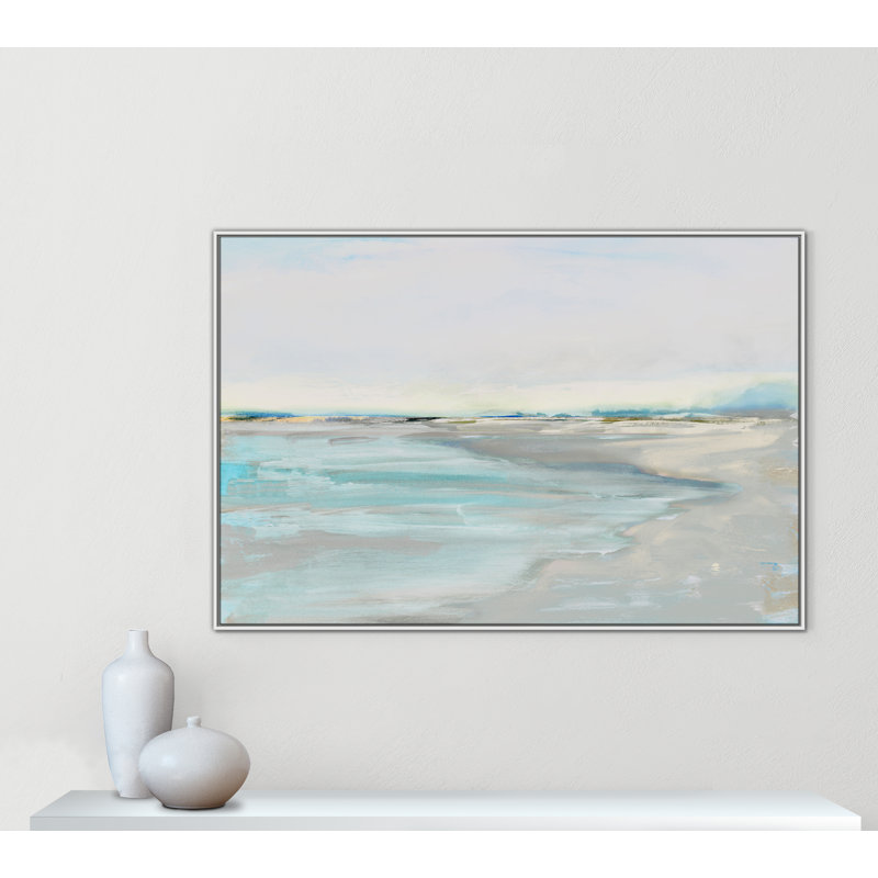 «Inlet at Dusk Print» par Val Rhodes, H 41,5 po x l 61,5 po, Blanc