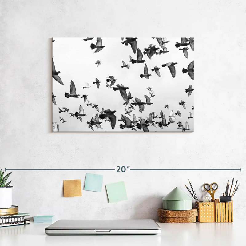 Brampt Pigeon Flock, 8" H x 12" W