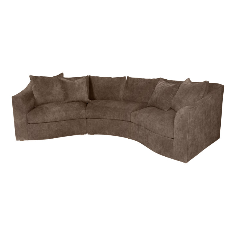Vanguard 3-Piece Evelyn Quarter Turn Sectional, Nadia Earth, Hampton