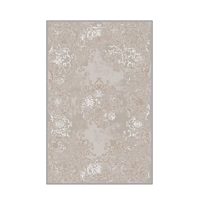 Tapis tissé élégant, 31,5 po x 47,2 po | 100% polyester, hauteur des poils: 0,04 po, hauteur totale: 0,31 po | Antibactérien, feutre en PVC antidérapant | Lavable à la machine, parfait pour le salon et la chambre à coucher