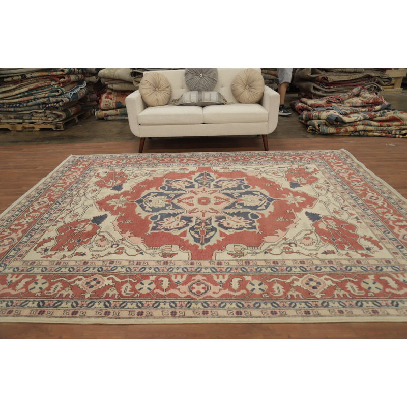 Medallion Wool Traditional Vegetable Dye Area Rug 8x10