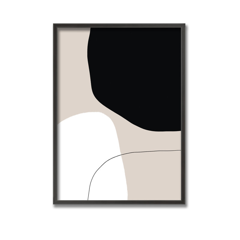 Pairing Abstract Black and White Framed Wall Art