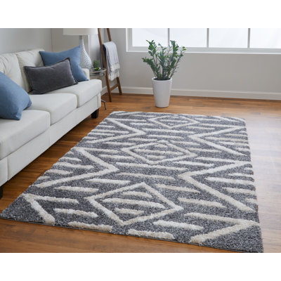 Tapis bohémien et éclectique en polyester Caide