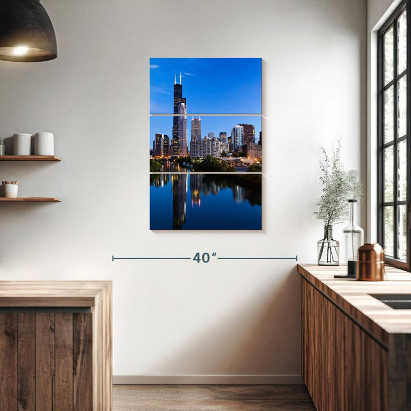 Masam, Chicago, Illinois la nuit I, H 38 po x l 24 po