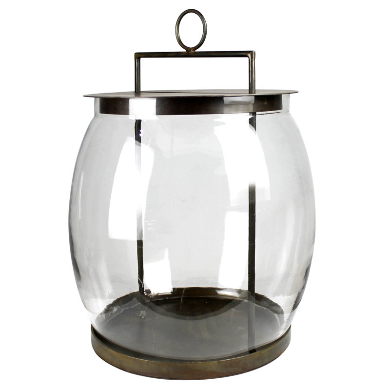 Lanterne en fer et en verre avec crochet Revere