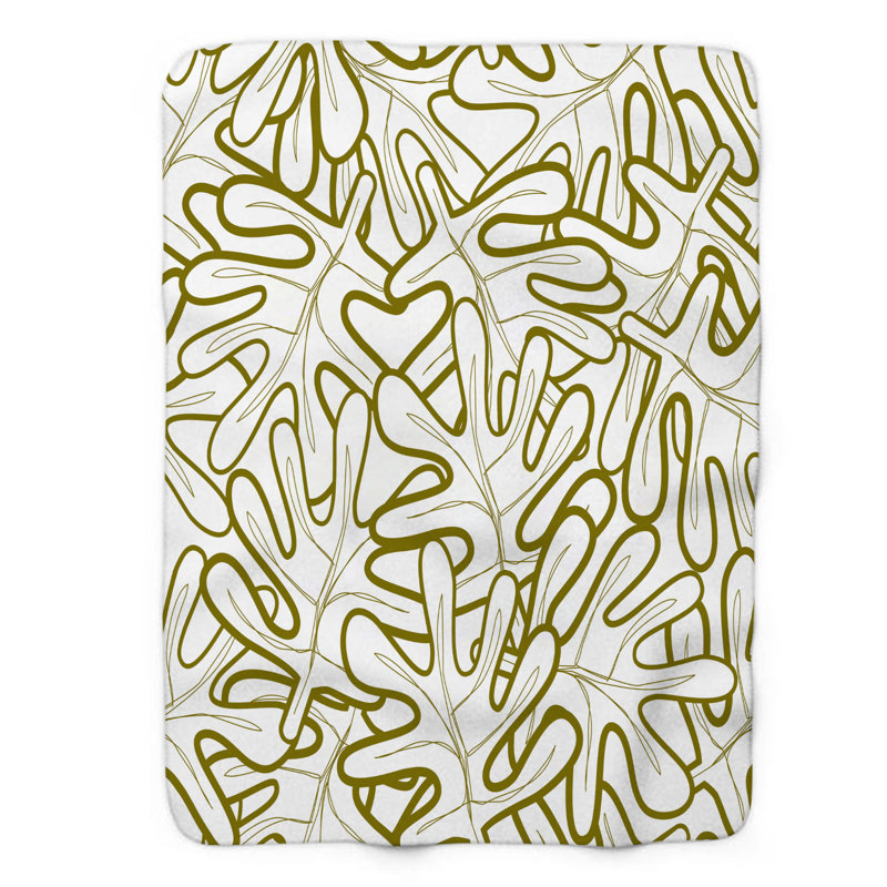 Basic Leaves - couverture 1 pièce, Grand lit