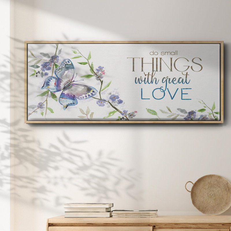 Petites choses, grand amour - toile encadrée, H 8 po x l 20 po