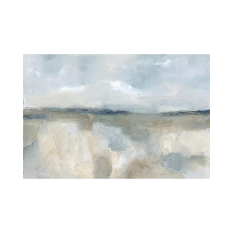 " Neutral Coast " by Blakely Bering, Wrapped Canvas, 40" H x 60" W, No Frame
