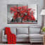 Arbre rouge - Ensemble de 3 toiles tendues-92828824