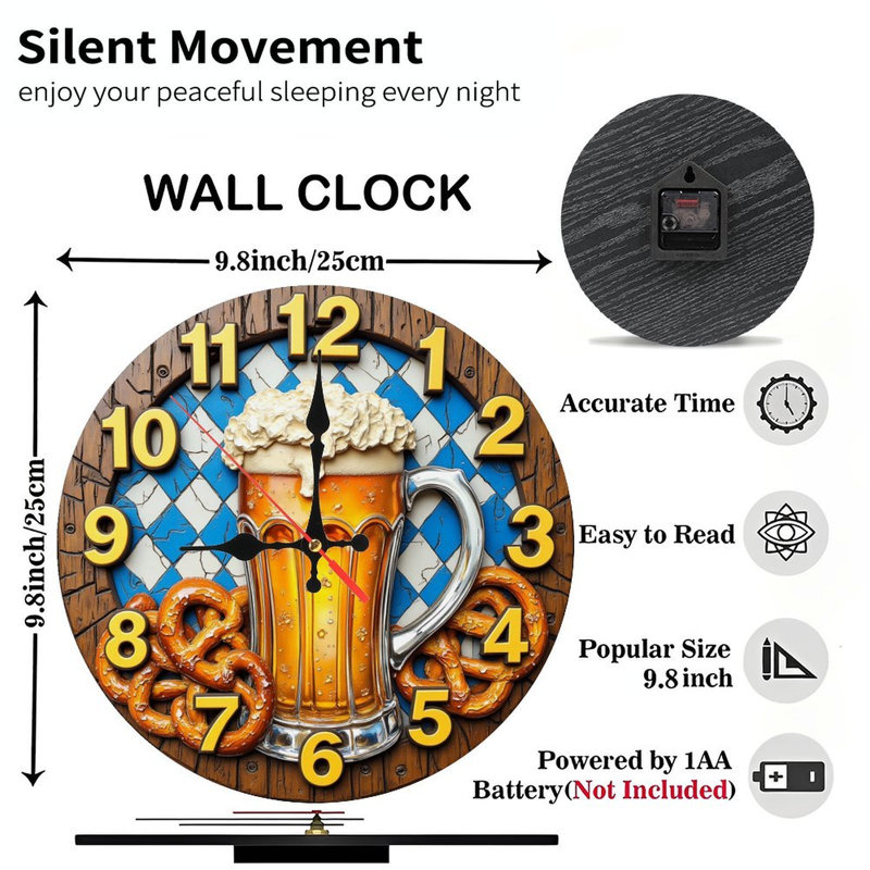 horloge de bière bretzels
