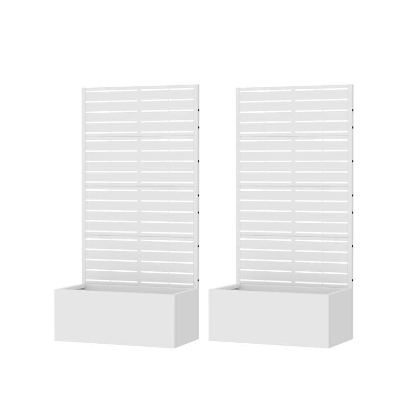 Bac à fleurs H 59 po x l 30 po Linea, White