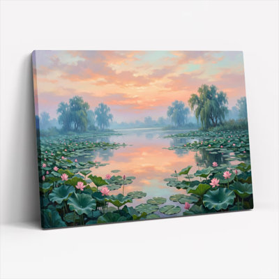 Nénuphar sur toile, ensemble de 1 reproduction d'art sur toile