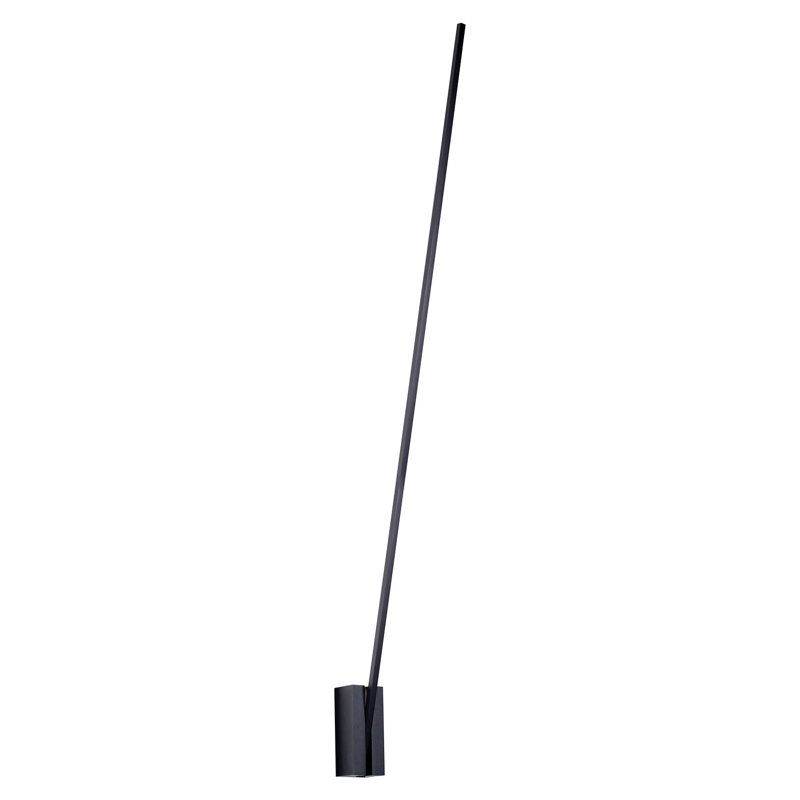 Applique murale articulée à 1 lumière à intensité variable Lever, H 59 po x l 4,5 po x P 2,625 po, Noir