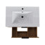 30 Inch Minimalist Style Wall Mounted Bathroom Vanity with Resin Sink with Side Shelves