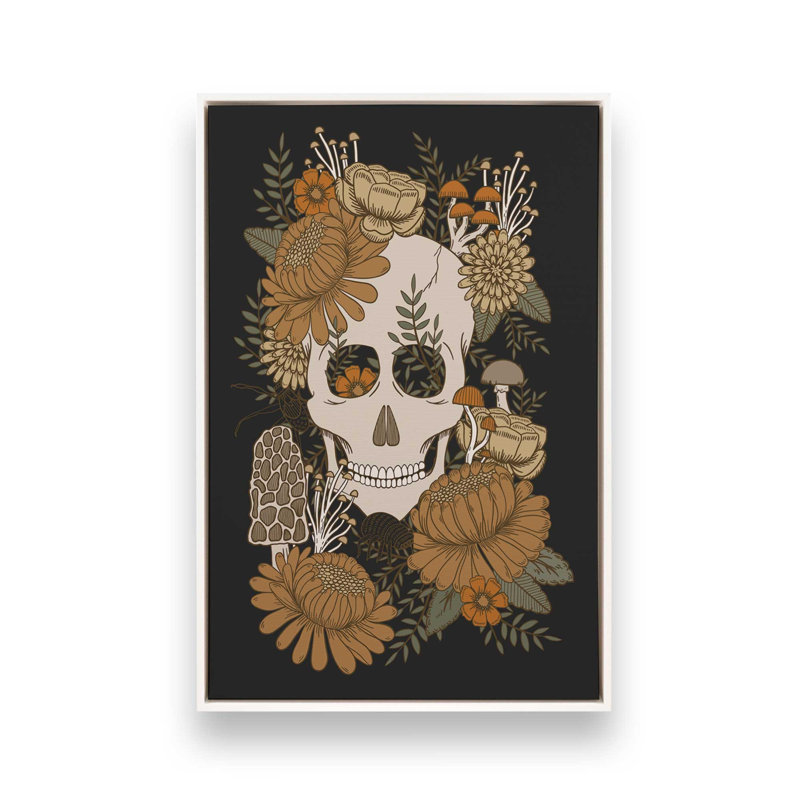 «Autumn Skulls» par Lathe & Quill, reproduction d'art, H 32 po x l 24 po, Impression encadrée sans passe-partout, Blanc