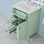 Meuble-lavabo autoportant moderne avec lavabo en céramique, tablette réglable et grand espace de rangement-83336578