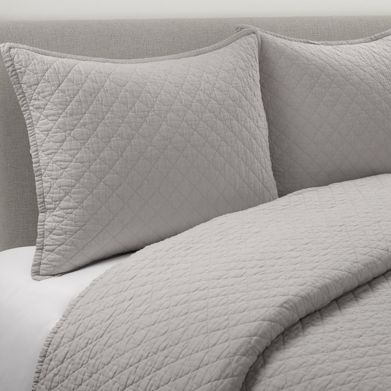 Ensemble de courtepointe Lush Decor, Gris, Courtepointe double / grand + 2 taies décoratives