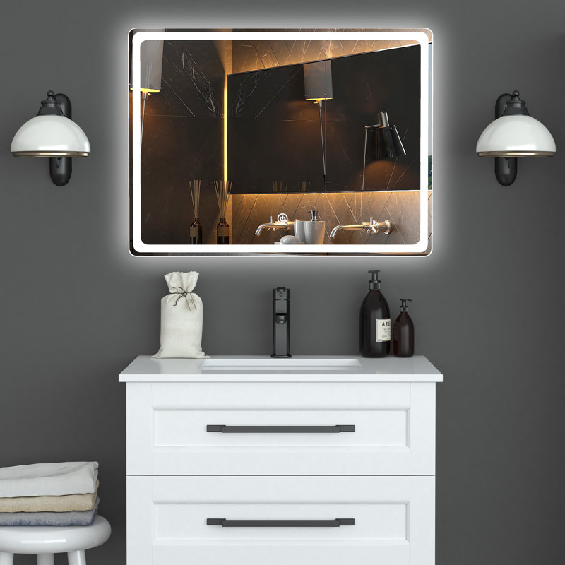 Miroir lumineux mural