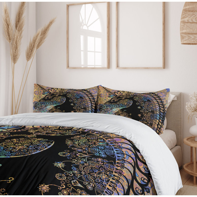 Unicorn Traditional Polyester Floral Duvet Cover, King