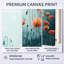 Coquelicots des prés sarcelle II - Tableau encadré-1431322624-1524489634