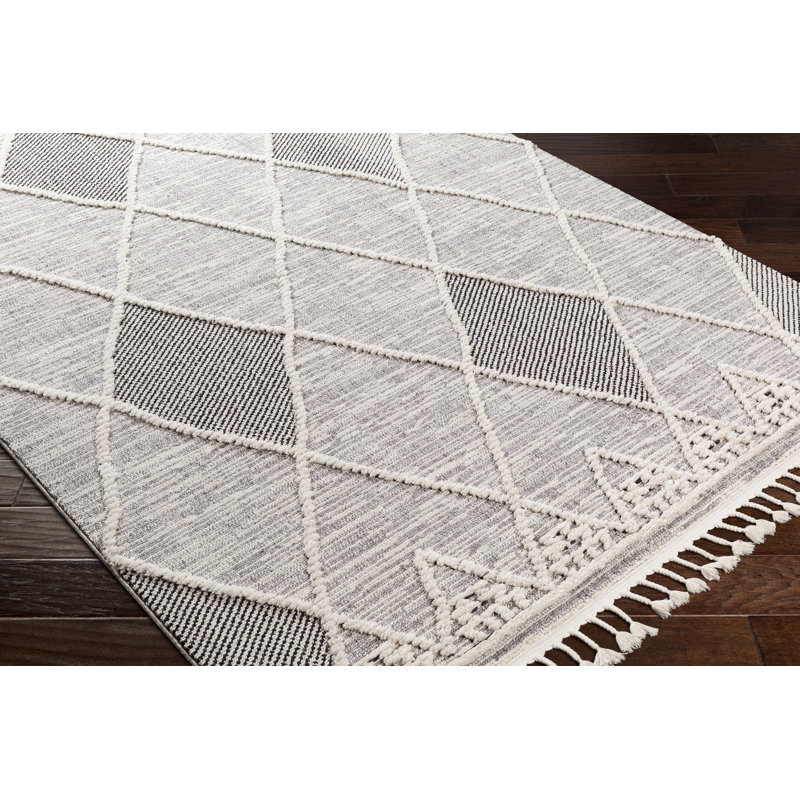 Adhvaith Geometric Indoor Rug, Rectangle 6'7" x 9'