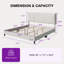 Ensemble lit plateforme rembourré et matelas, matelas en mousse mémoire et gel de 30 cm-189680625-189680627