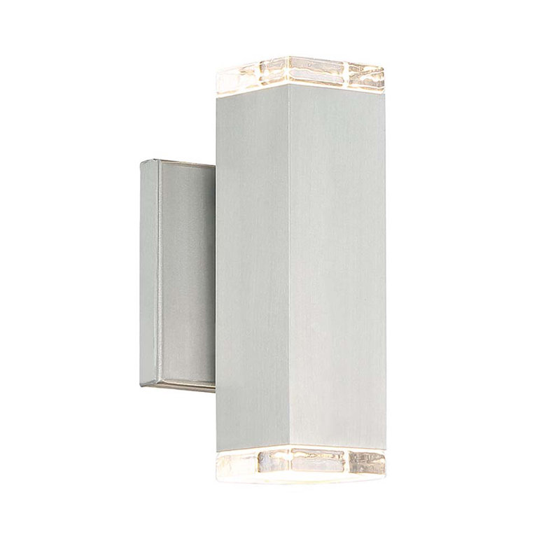 Forst LED Wall Light, Brushed Aluminum, 8" H x 4.5"W x 3.5" D