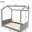 Lit double en bois de velours, gris-121070462