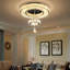 Lustre rond en cristal à deux niveaux-1921136413