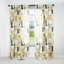 Green Cubic Botanical Dreams I - Rideau patchwork - Velours obscurcissant - 1 panneau-95458098