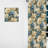 White And Blue Damask Flowering I - Damask Curtain - Velvet Room Darkening - 1 Panel-107562096