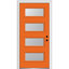 Porte d'entrée pré-suspendue en verre givré à 4 lumières avec 4 lumières-40456378-40456372-40456371