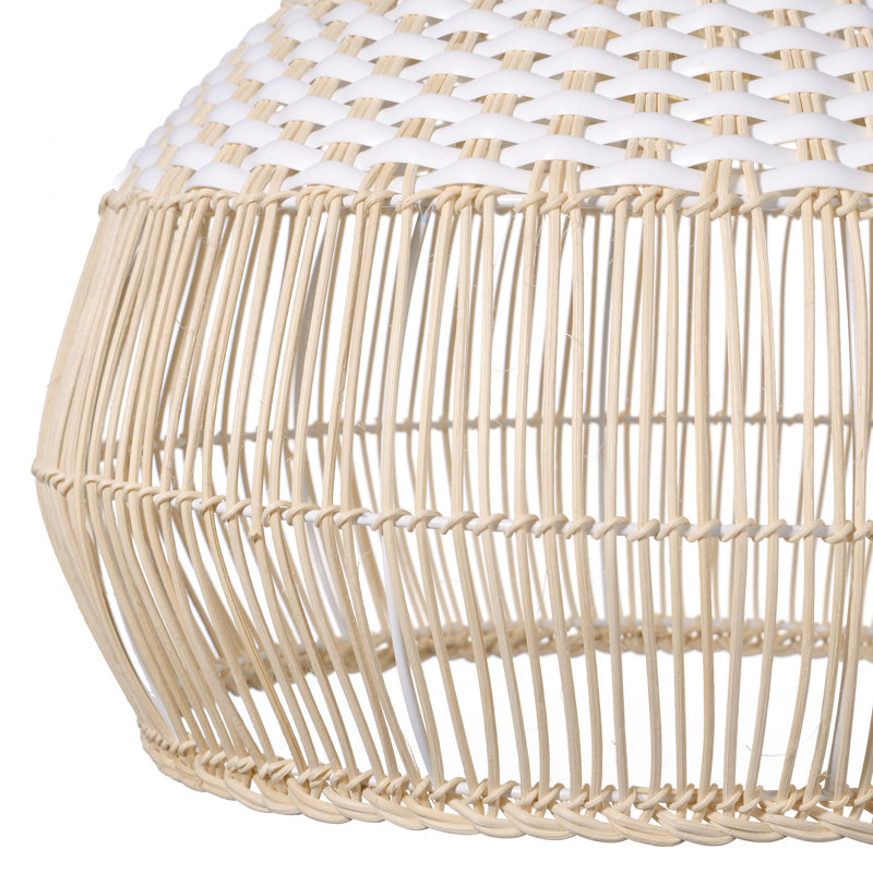 Luminaire suspendu blanc à 1 lumière Arnoldus, H 13,77 po x l 13,77 po x P 13,77 po