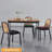 19.29" Black Solid back side Chair(Set of 2)